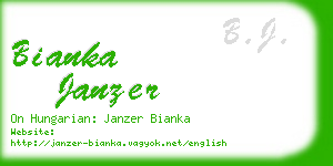 bianka janzer business card